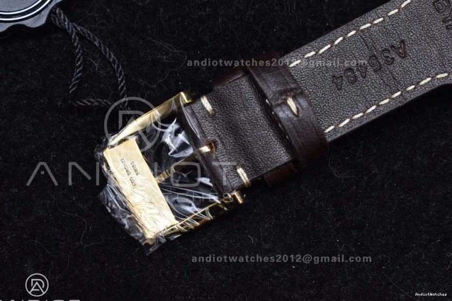 on Dial ZF IW501005 Leather Minimalist Strap Best Real Brown Big A 519 Bronze Black Edition 1:1 Pilot 0407